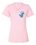 Rosie the Dinosaur Women's Relaxed Fit V-Neck Tee